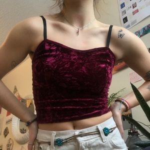 burgundy believer “corset” cami